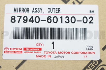 879406013002 MIRROR ASSY, OUTER REAR VIEW, LH