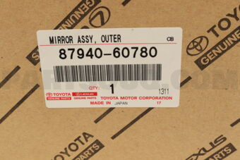 8794060780 MIRROR ASSY, OUTER REAR VIEW, LH