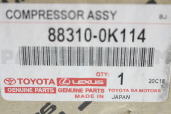 883100K114 COMPRESSOR, W/MAGNET CLUTCH