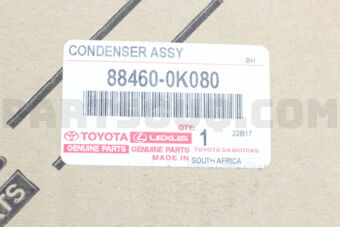 884600K080 CONDENSER ASSY, COOLER
