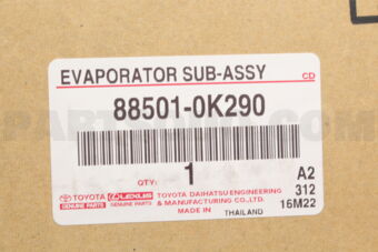 885010K290 Toyota EVAPORATOR SUB-ASSY