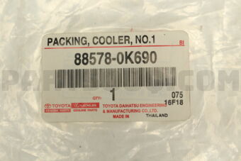 885780K690 Toyota PACKING, COOLING PIPE, NO.5