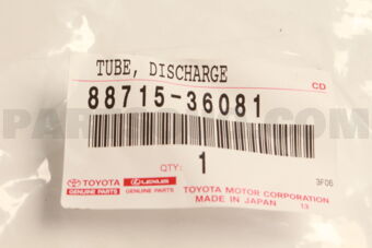 8871536081 Toyota PIPE, COOLER REFRIGERANT DISCHARGE, A