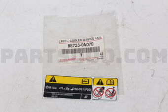 887230A070 LABEL, COOLER SERVIC