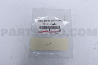 887230K261 LABEL, COOLER SERVIC