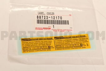 8872312170 LABEL, COOLER SERVICE CAUTION