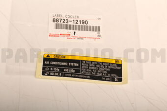 8872312190 LABEL, COOLER SERVICE CAUTION