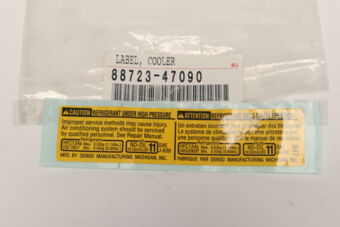 8872347090 LABEL, COOLER SERVICE CAUTION