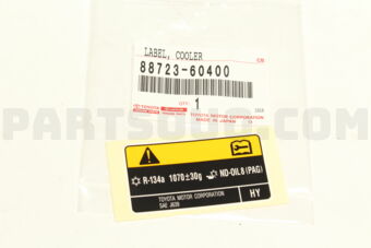 8872360400 LABEL, COOLER