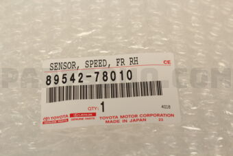 8954278010 Toyota SENSOR, SPEED, FRONT RH