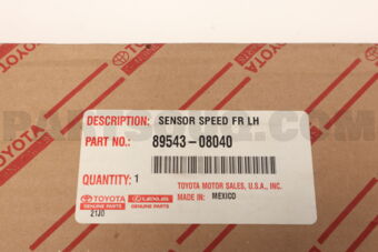 8954308040 Toyota SENSOR, SPEED, FR LH          **VIN**