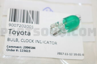 9007202001 BULB, CLOCK INDICATOR