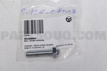 9010608004 Toyota BOLT, ROUND HEXAGON