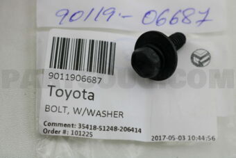 9011906687 BOLT, W/WASHER