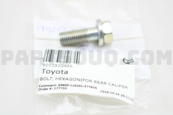 9011910445 BOLT, HEXAGON(FOR REAR CALIPER)