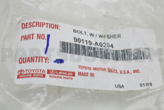 90119A0204 BOLT, W/WASHER