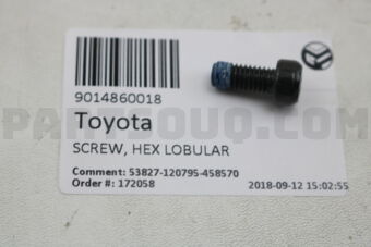 9014860018 SCREW, HEX LOBULAR