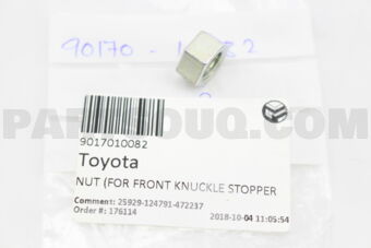 9017010082 NUT (FOR FRONT KNUCKLE STOPPER)