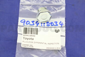 9034118034 PLUG (FOR DIFFERENTIAL INSPECTION)