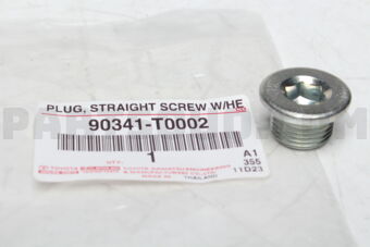 90341T0002 Toyota PLUG, FRONT DIFFERENTIAL FILLER