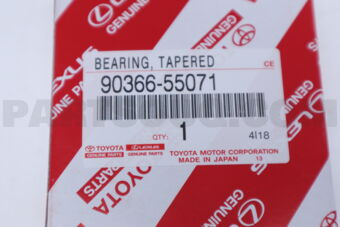 9036655071 Toyota BEARING, TAPERED ROLLER (FOR FRONT DIFFERENTIAL CASE REAR)