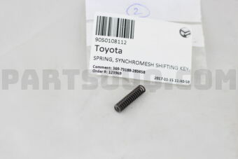 9050108112 SPRING, SYNCHROMESH SHIFTING KEY, 