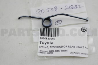 9050820262 SPRING, TENSION(FOR REAR BRAKE AUT