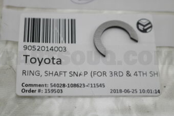 9052014003 RING, SHAFT SNAP (FOR 3RD & 4TH SH