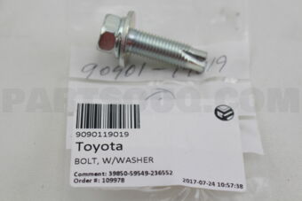 9090119019 BOLT, W/WASHER
