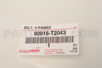 90916T2043 BELT, V-RIBBED