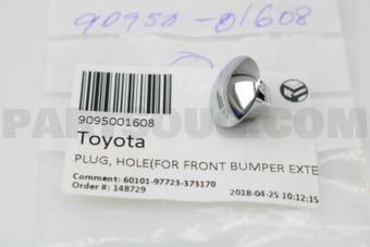 9095001608 PLUG, HOLE(FOR FRONT BUMPER EXTENS