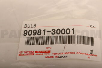 9098130001 BULB, POSITION INDICATOR LAMP