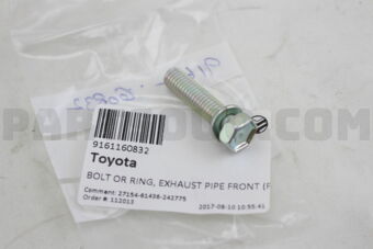 9161160832 BOLT OR RING, EXHAUST PIPE FRONT (