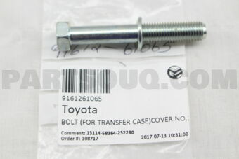 9161261065 BOLT (FOR TRANSFER CASE)COVER NO.2