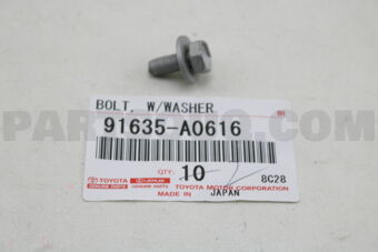 91635A0616 BOLT, W/WASHER