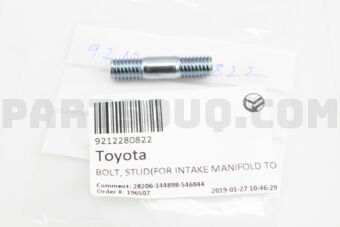 9212280822 BOLT, STUD(FOR INTAKE MANIFOLD TO 