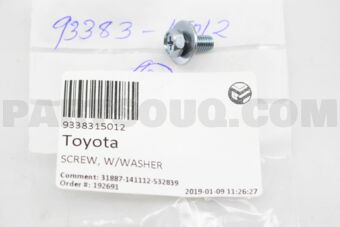 9338315012 SCREW, W/WASHER