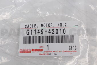 G114942010 CABLE, MOTOR, NO.2
