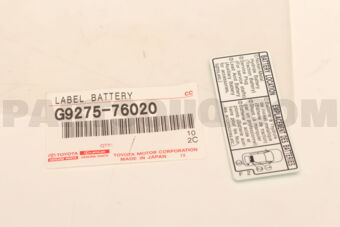 G927576020 LABEL, BATTERY CAUTION, NO.1