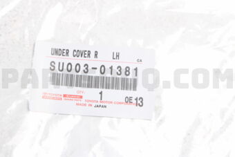 SU00301381 COVER, ENGINE UNDER, REAR LH