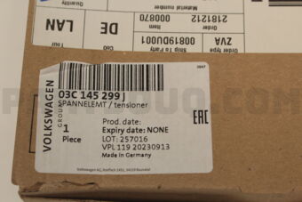 03C145299J BELT TENSIONER/A1/VW