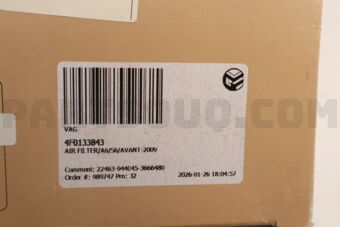 4F0133843 AIR FILTER/A6/S6/AVANT-2009
