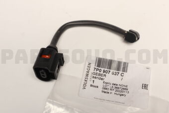 7P0907637C VAG WARNING CNTCT BRK PAD /TRG