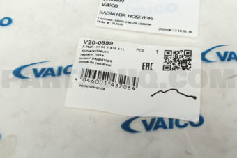 V200899 RADIATOR HOSE/E46