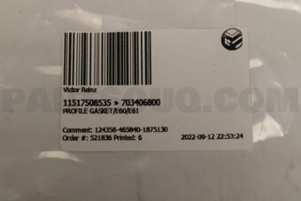 703406800 PROFILE GASKET/E60/E61