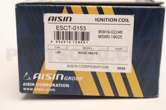 AISIN ESCT0153 IGNITION COIL TO 90919-02246 CAMRY 200201-200801 AISIN