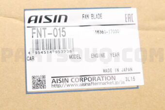 AISIN FNT015 RADIATOR FAN BLADE 1HZ/HZB50
