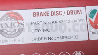 Axios 435120K090 BRAKE DISC - 2KD