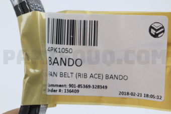 BANDO 4PK1050 FAN BELT (RIB ACE) BANDO
