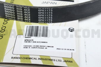 BANDO 6PK1175 FAN BELT (RIB ACE) BANDO